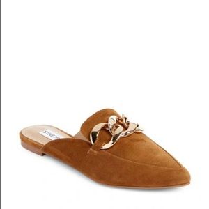 Steve Madden Finn Chain Pointed Toe Mule in Cognac, Size 8.5